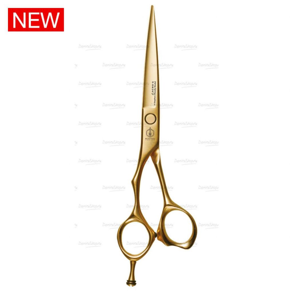 Ножницы для стрижки ACRO-S +Stephen Moody Model Satin Gold LEFTY 5.5 купить. Отзывы, фото и видео. Официальный сайт Мизутани в России